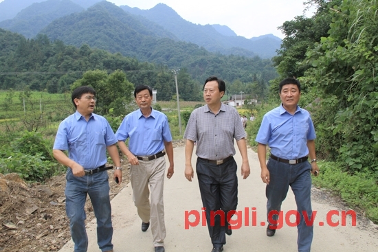 县委常委副县长魏传利检查指导长松路建设工作-平利县